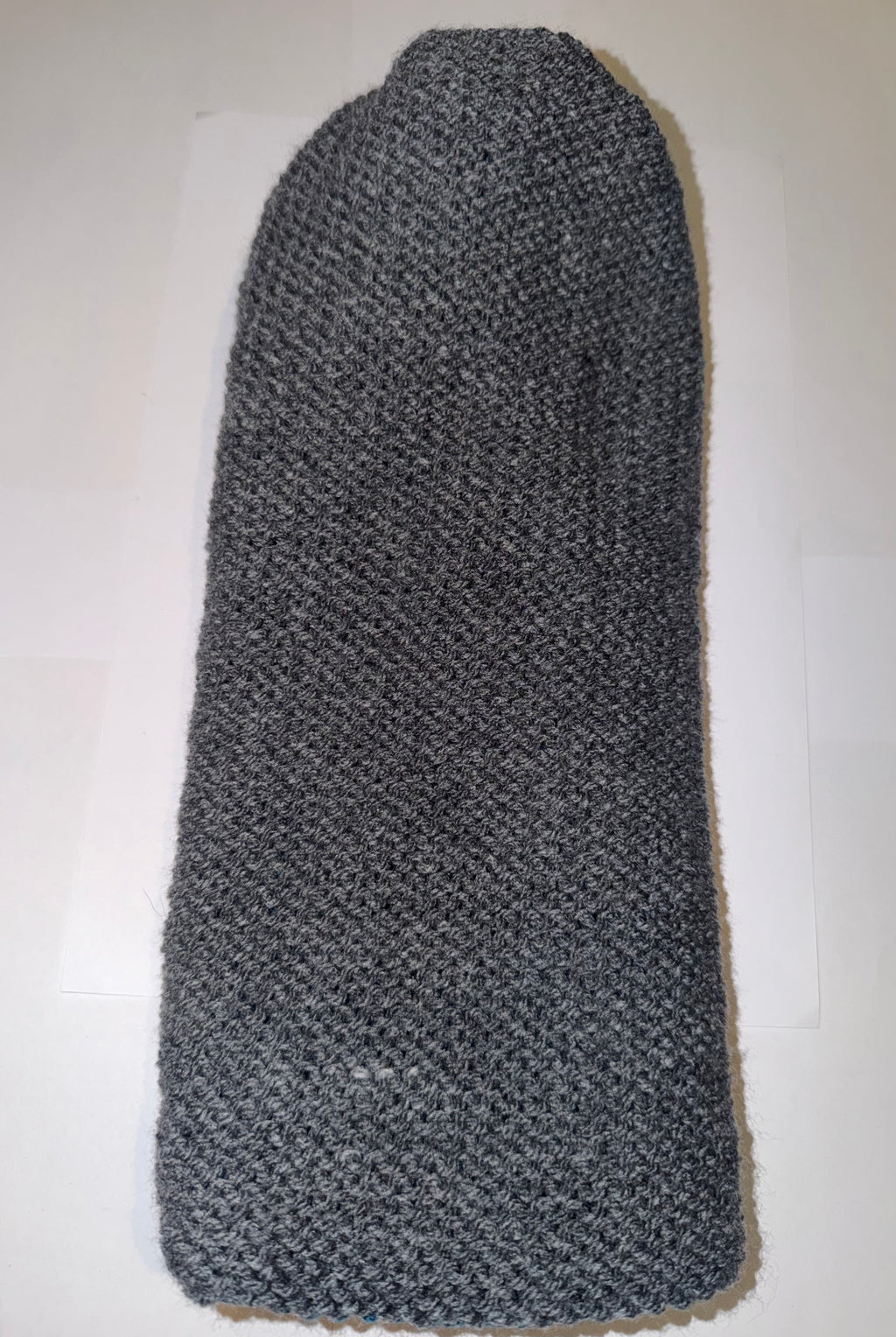 Handmade reversible wooly Beanie Petrol and Dark Grey
