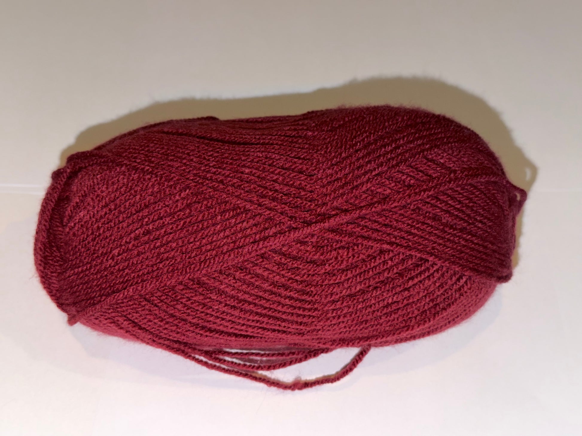 Custom Reversible Beanies handmade hat yarn in rich burgundy color.